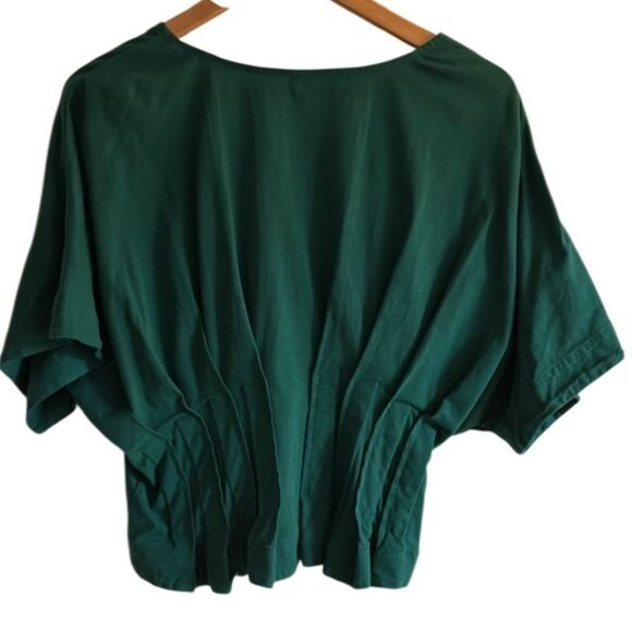 ANTHROPOLOGIE Dolman-Sleeve Pleated V-Neck XS - Picture 4 of 10